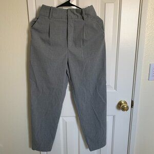 ZARA Women High Waist Slim Pants, Gray, Size XS